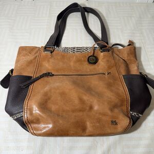 The Sak Kendra Leather Bag Hobo Satchel Purse Brown Shoulder Boho